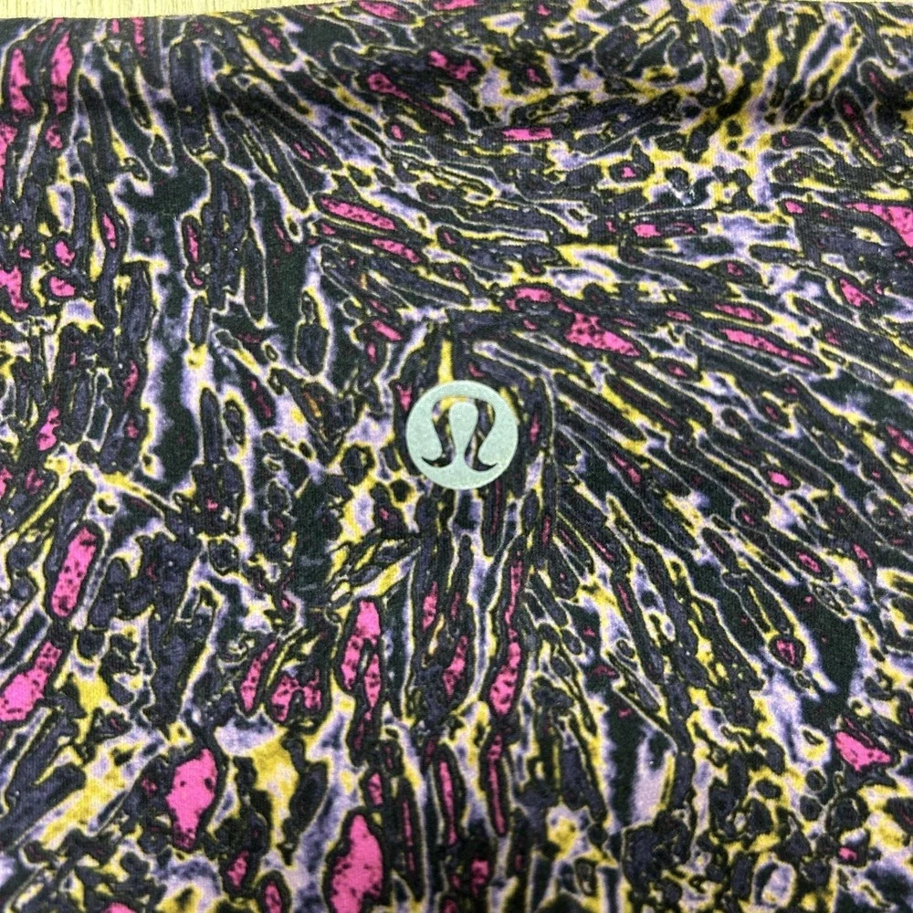 Lululemon Leggings Womens 8 Multicolor High Rise Ankle Geometric Yoga Gym Wear